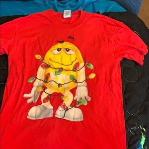 red m&m tshirt